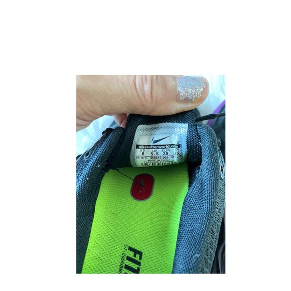 Nike Lunar Fit Sole US 8 Athletic Women's Running Sneakers Black Lace Up - Picture 6 of 12